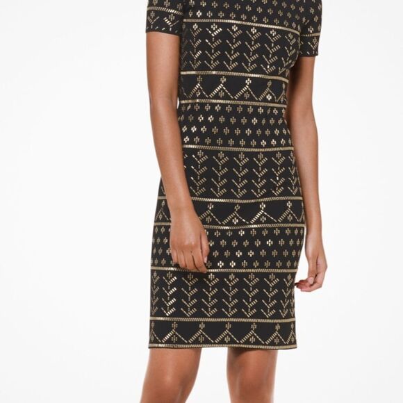 MICHAEL KORS Geometric Embellished Dress NEW w/Tags $495 - Picture 5 of 5